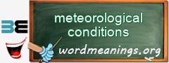 WordMeaning blackboard for meteorological conditions